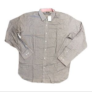 J. McLaughlin Men's Shirt NWT Gramercy Style  Houndstooth White Red Blue XL